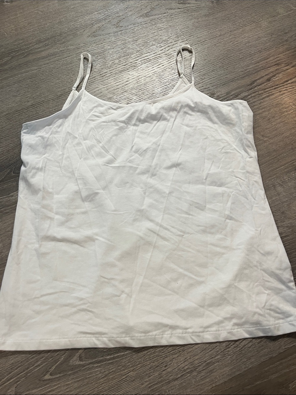 Time and Tru White Spaghetti Strap Cami